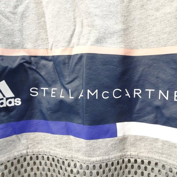 Adidas Stella Mccartney Spell Out Logo Mesh Hem T-Shirt Size S Workout - Picture 4 of 8